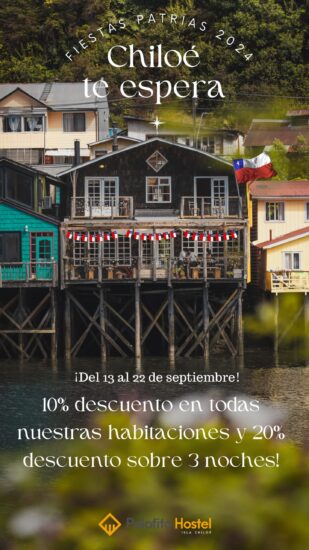 Promoción Descuento Alojamiento en Chiloé Fiestas Patrias 2024 Palafito Hostel Castro